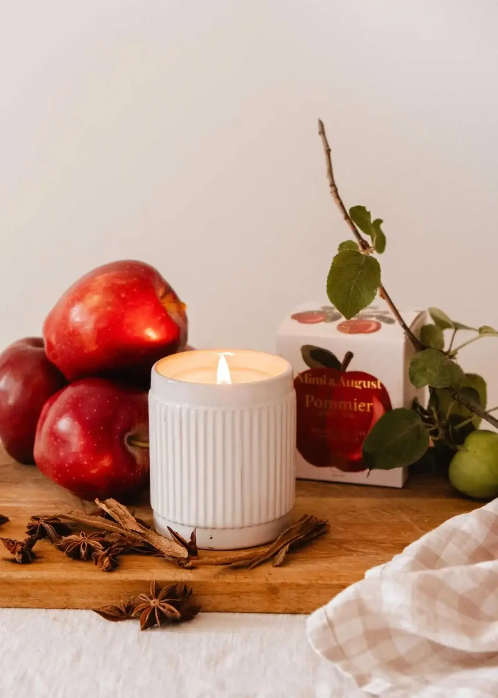 Pommier – Bougie de Soya Réutilisable