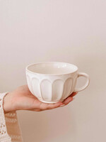 Large Fluted Ceramic Mug