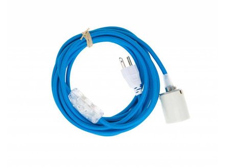 porcelain plug-in pendant - electric blue