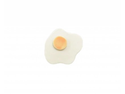 Ceramic Fried Egg Pin
