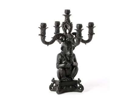 burlesque chimp chandelier - black
