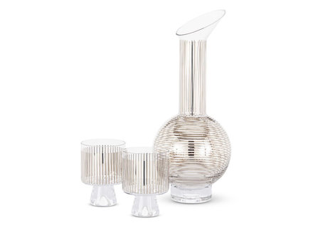 tom dixon tank jug set platinum stripes tom dixon tank jug set platinum stripes