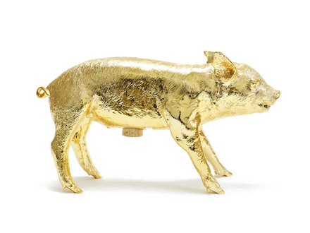 bank in the form of a pig - gold