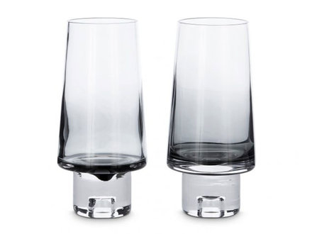 tank high ball glasses black - set of 2