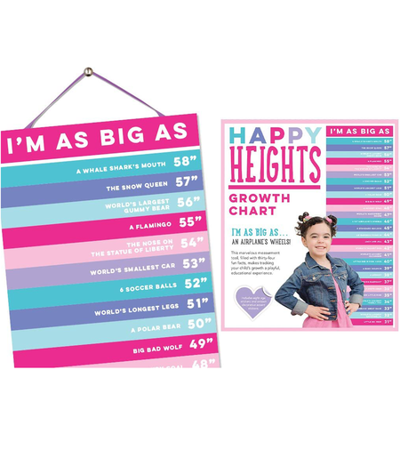 Sticky Bellies, LLC Sticky Bellies Growth Chart Happy Heights - Girl