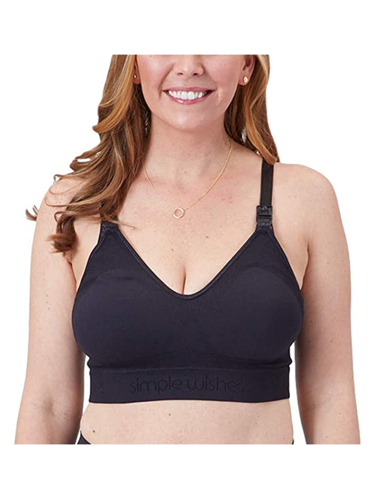 Simple Wishes Supermom All-in-One Nursing and Pumping Bra, Patent Pending,  Black, 34 DD : : Clothing, Shoes & Accessories