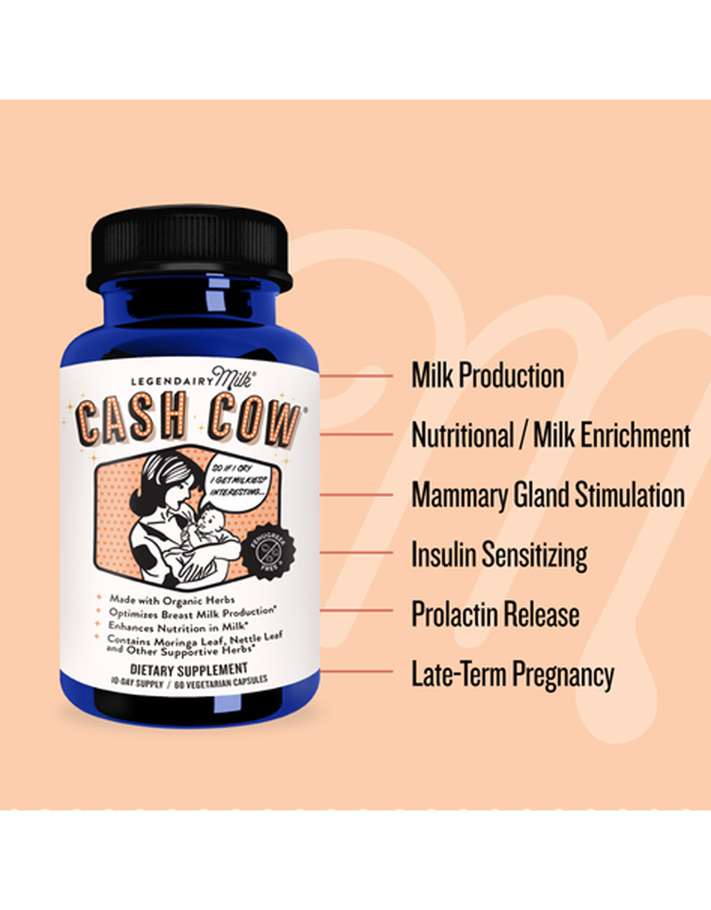 over Highland krystal Legendairy Milk Cash Cow Lactation Blend 60 capsules - The Breastfeeding  Center, LLC