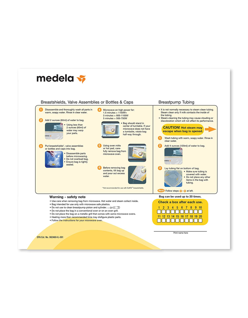 Medela Quick Clean Micro-Steam Bags - Shop Breast Feeding Accessories at  H-E-B