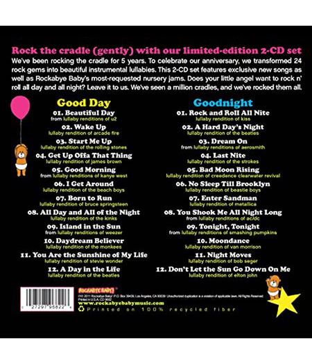 Rockabye Baby CMH Records Rockabye Baby! Lullaby Renditions Compilation Good Day, Goodnight