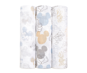 aden anais Disney s Mickey Minnie 3 Pack Classic Swaddles The Breastfeeding Center LLC