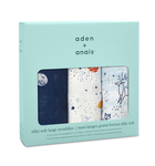 aden + anais aden + anais Swaddle Silky Soft White Label 3-pack