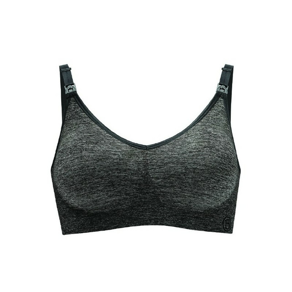 Bravado Rhythm Body Silk seamless nursing sports bra in black heather
