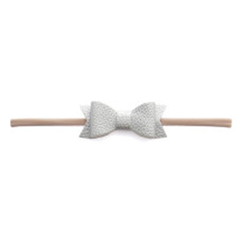 Baby Bling Baby Bling Leather Bow Tie Skinny Headband