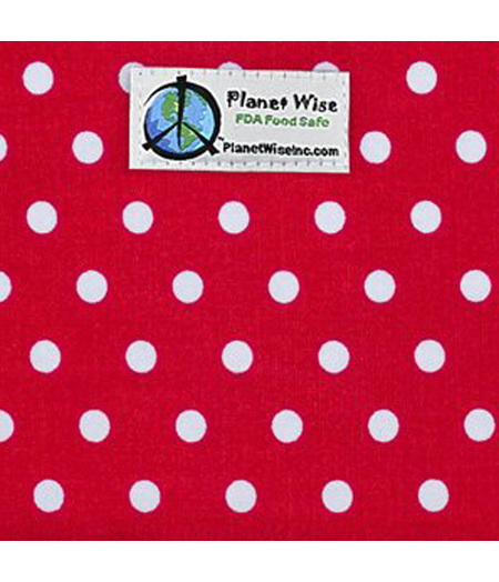 Planet Wise Planet Wise Hook & Loop Snack Bag Red Dots
