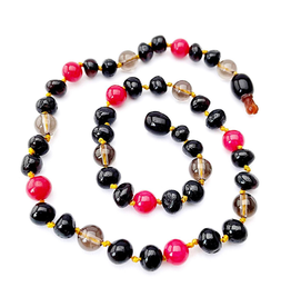 Momma Goose Momma Goose Baltic Amber & Gemstone Necklace Baby