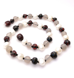 Momma Goose Momma Goose Baltic Amber & Gemstone Necklace Baby