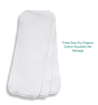 Thirsties Thirsties Stay Dry Organic Cotton Doubler 3 pack