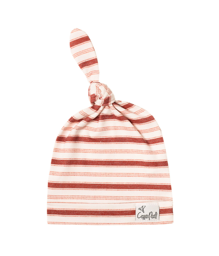 Copper Pearl Copper Pearl Top Knot Hats 0-4 Months Dots & Stripes