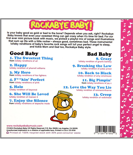Rockabye Baby CMH Records Rockabye Baby! Lullaby Renditions: Good Baby, Bad Baby