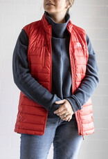 WOMEN'S RED PUFFER VEST