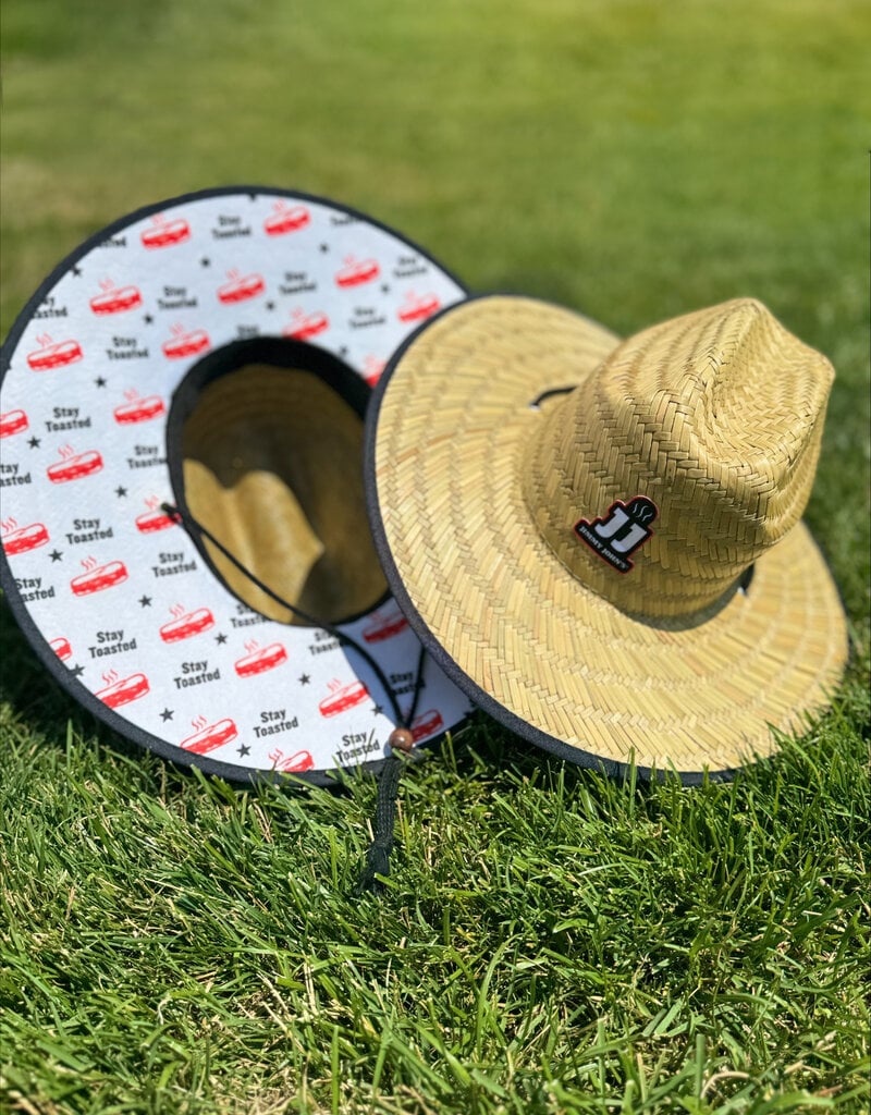"Stay Toasted" Straw Beach Hat