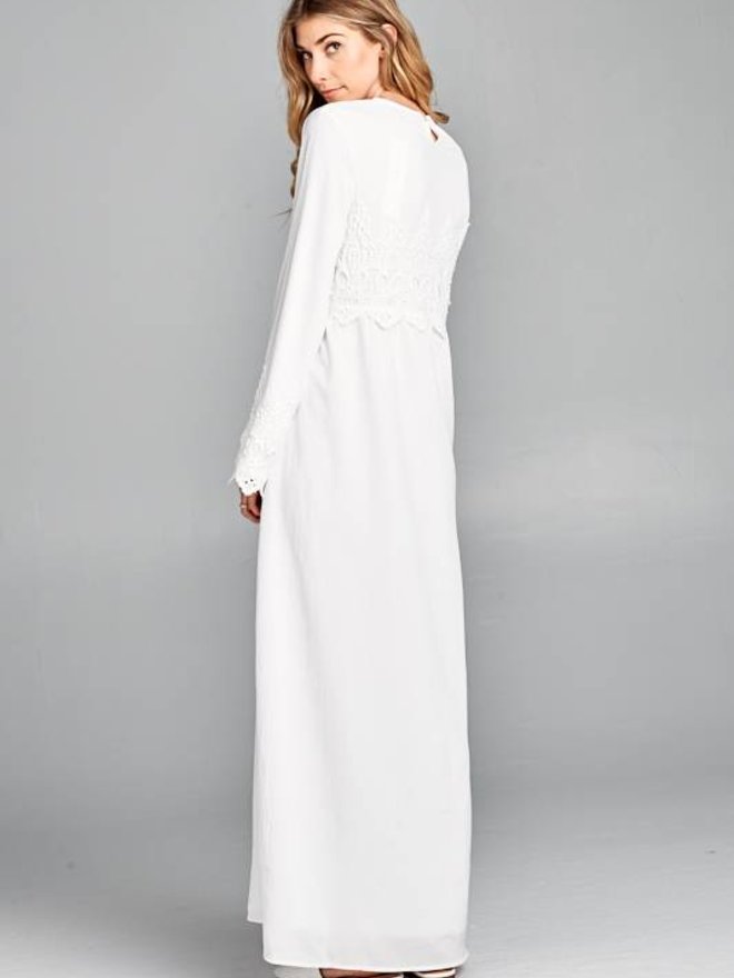 long white temple dresses