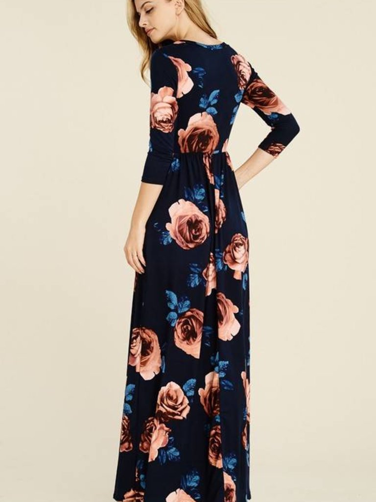 reborn j floral maxi dress