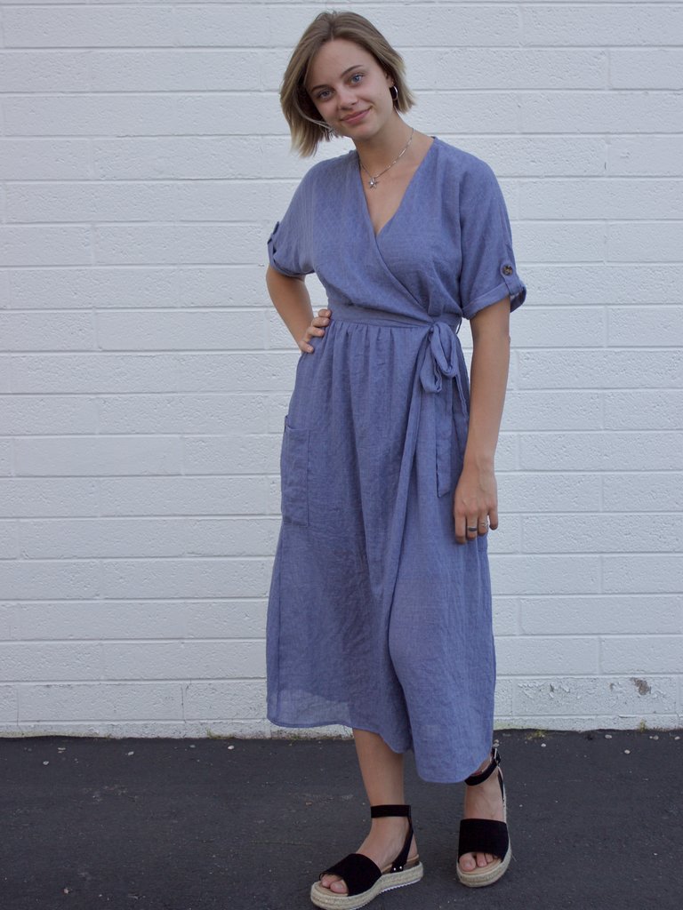 wrap dress with pockets