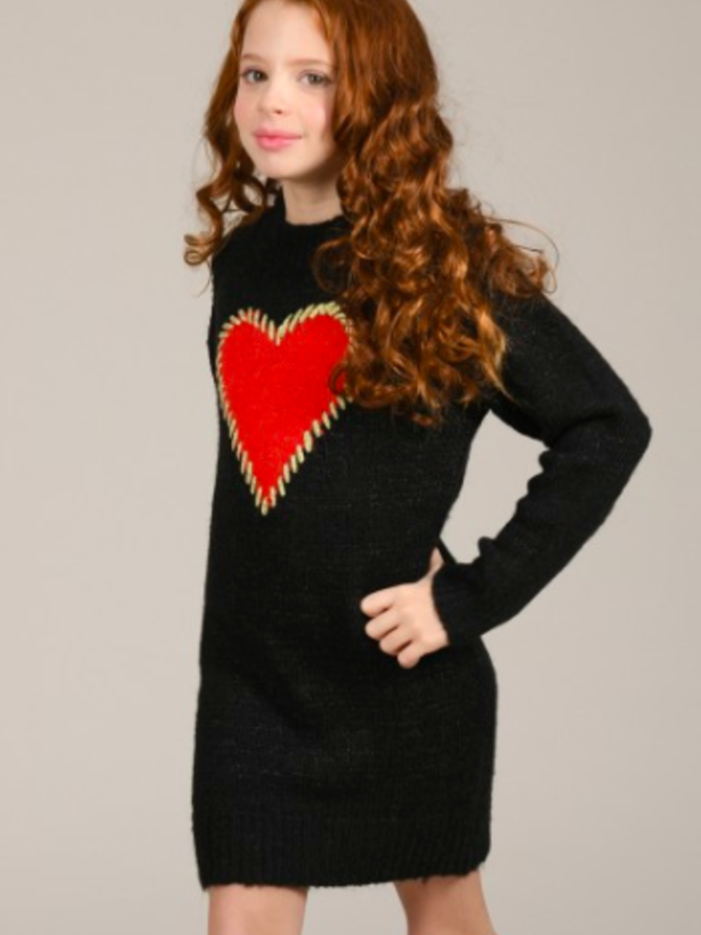 heart sweater dress
