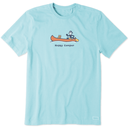 Life is Good Men's Happy Camper Canoe Vintage Crusher Tee Life is Good Men's Happy Camper Canoe Vintage Crusher Tee