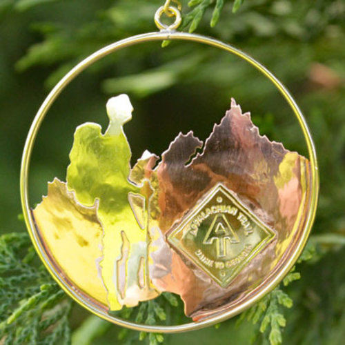 Appalachian Trail Conservancy Brass AT Backpacker Ornament Appalachian Trail Conservancy Brass AT Backpacker Ornament
