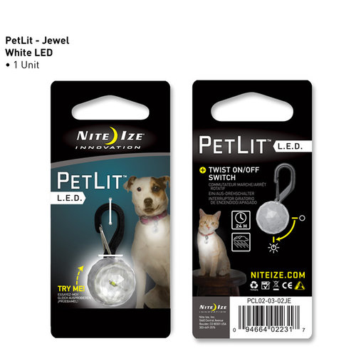 Nite Ize PetLit LED Collar Light Crystal Jewel Nite Ize PetLit LED Collar Light Crystal Jewel