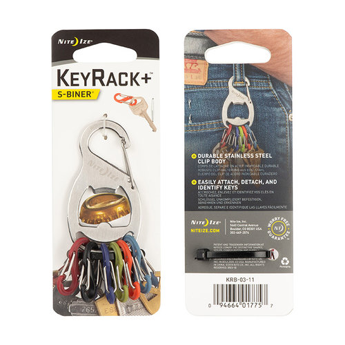Nite Ize Stainless Steel Key Rack+ S-Biner Nite Ize Stainless Steel Key Rack+ S-Biner