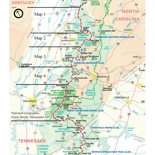 Tennessee/North Carolina Guidebook & Map Set