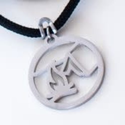 Happy Camper-Campfire Pendant on 3mm Cord Happy Camper-Campfire Pendant on 3mm Cord
