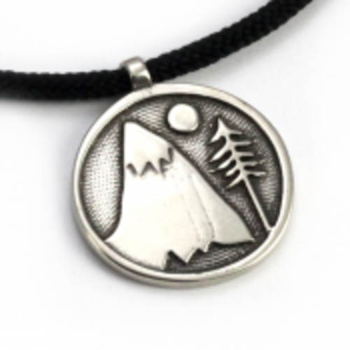 Mountains For Me Pendant on 2mm Polycord Mountains For Me Pendant on 2mm Polycord