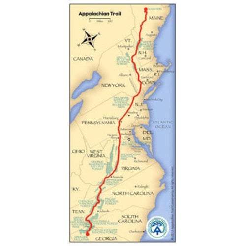 Appalachian Trail Conservancy AT Map on a Blaze Magnet