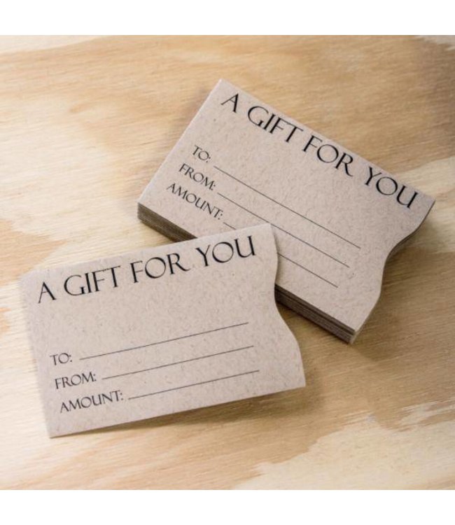 Kraft Paper Gift Card Sleeves Lightspeed Gift Card Store