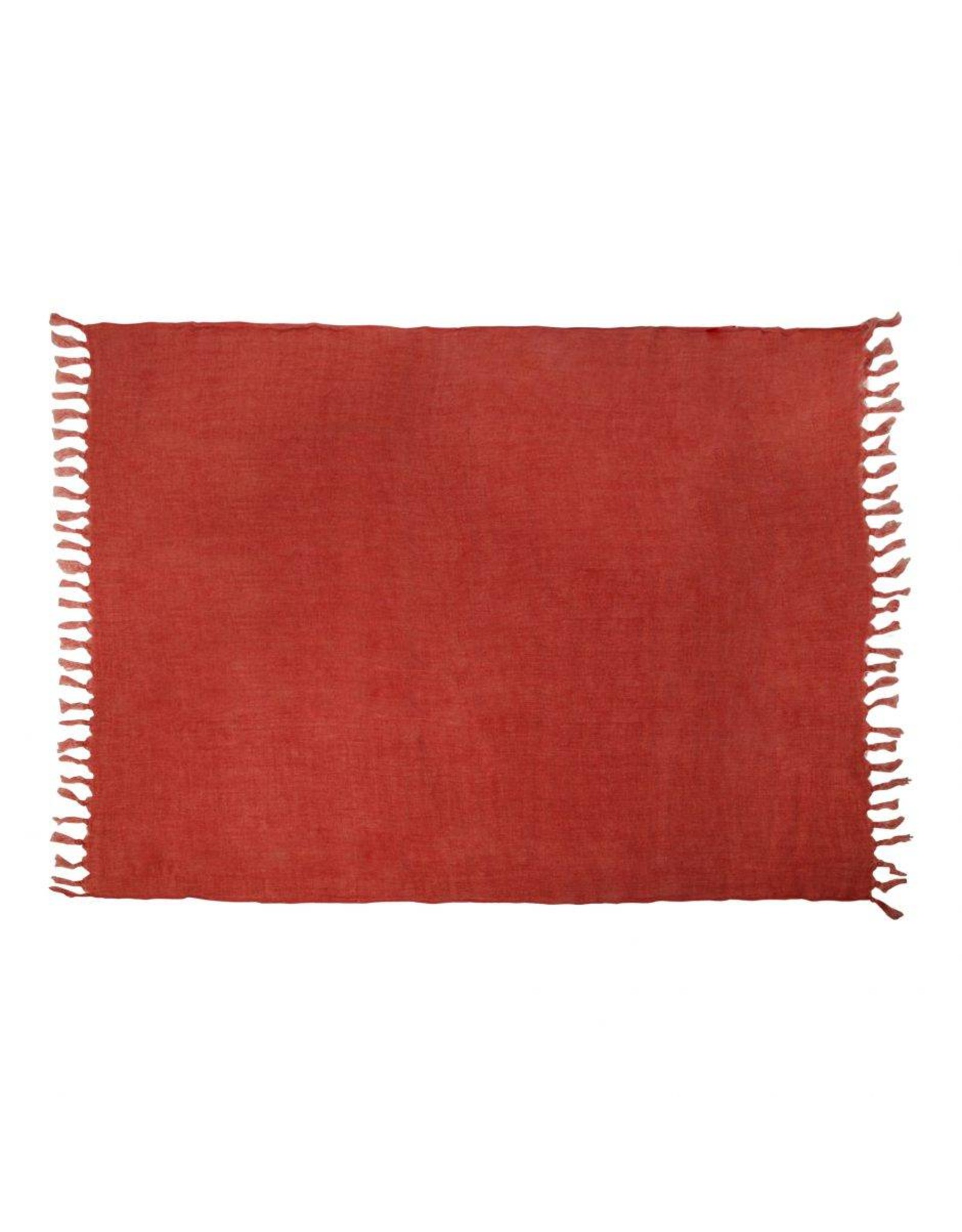 Monroe & Kent LEMMY HEAVY LINEN THROW RUST