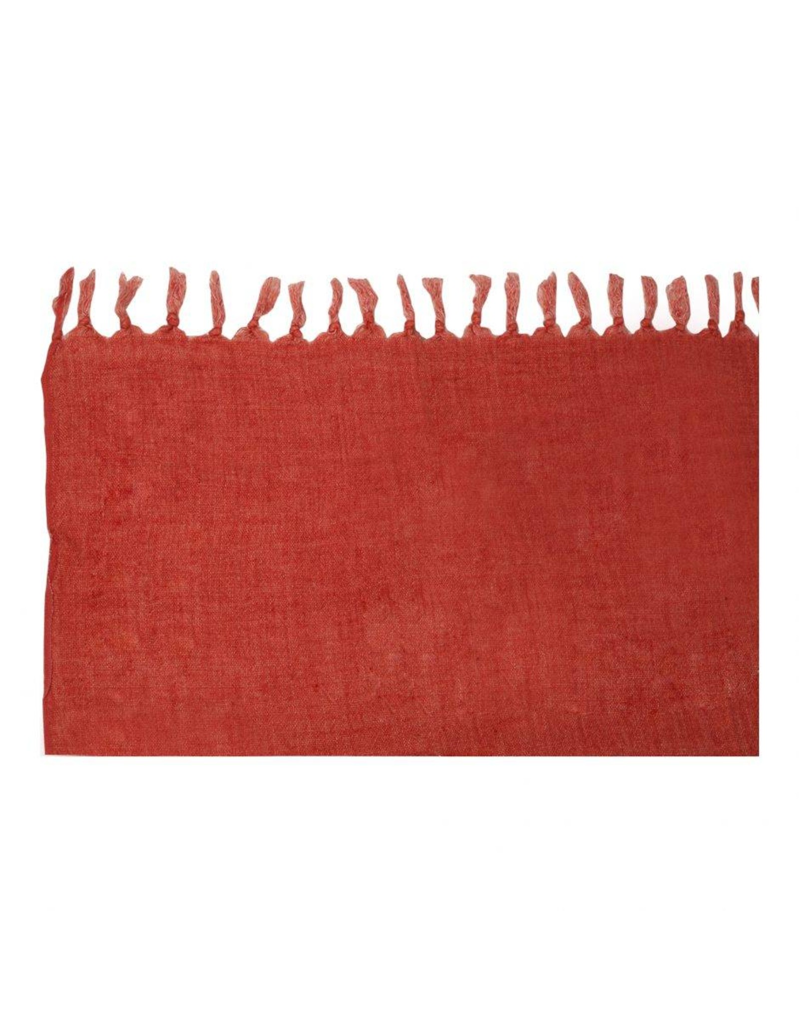 Monroe & Kent LEMMY HEAVY LINEN THROW RUST