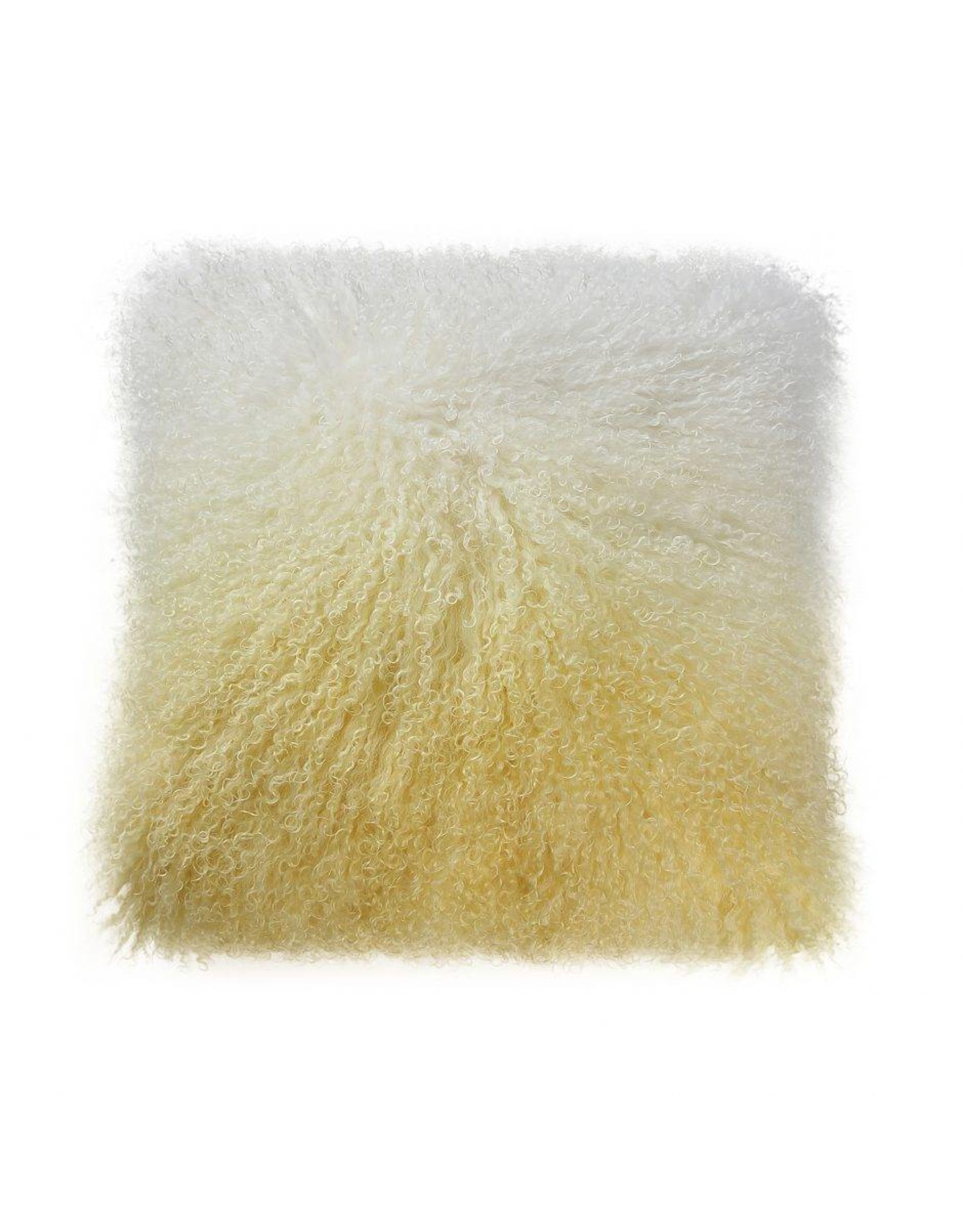 Monroe & Kent LAMB FUR PILLOW YELLOW SPECTRUM