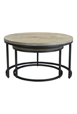 Monroe & Kent DREY ROUND NESTING COFFEE TABLES SET OF 2