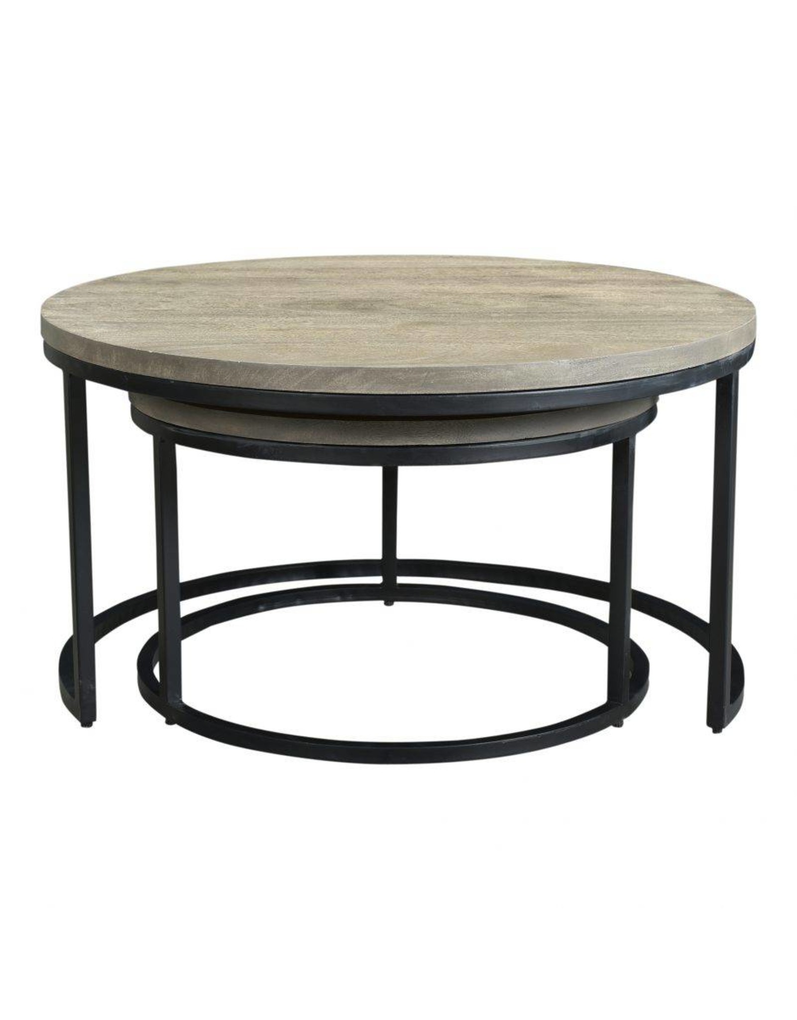 Monroe & Kent DREY ROUND NESTING COFFEE TABLES SET OF 2