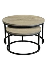 Monroe & Kent DREY ROUND NESTING COFFEE TABLES SET OF 2