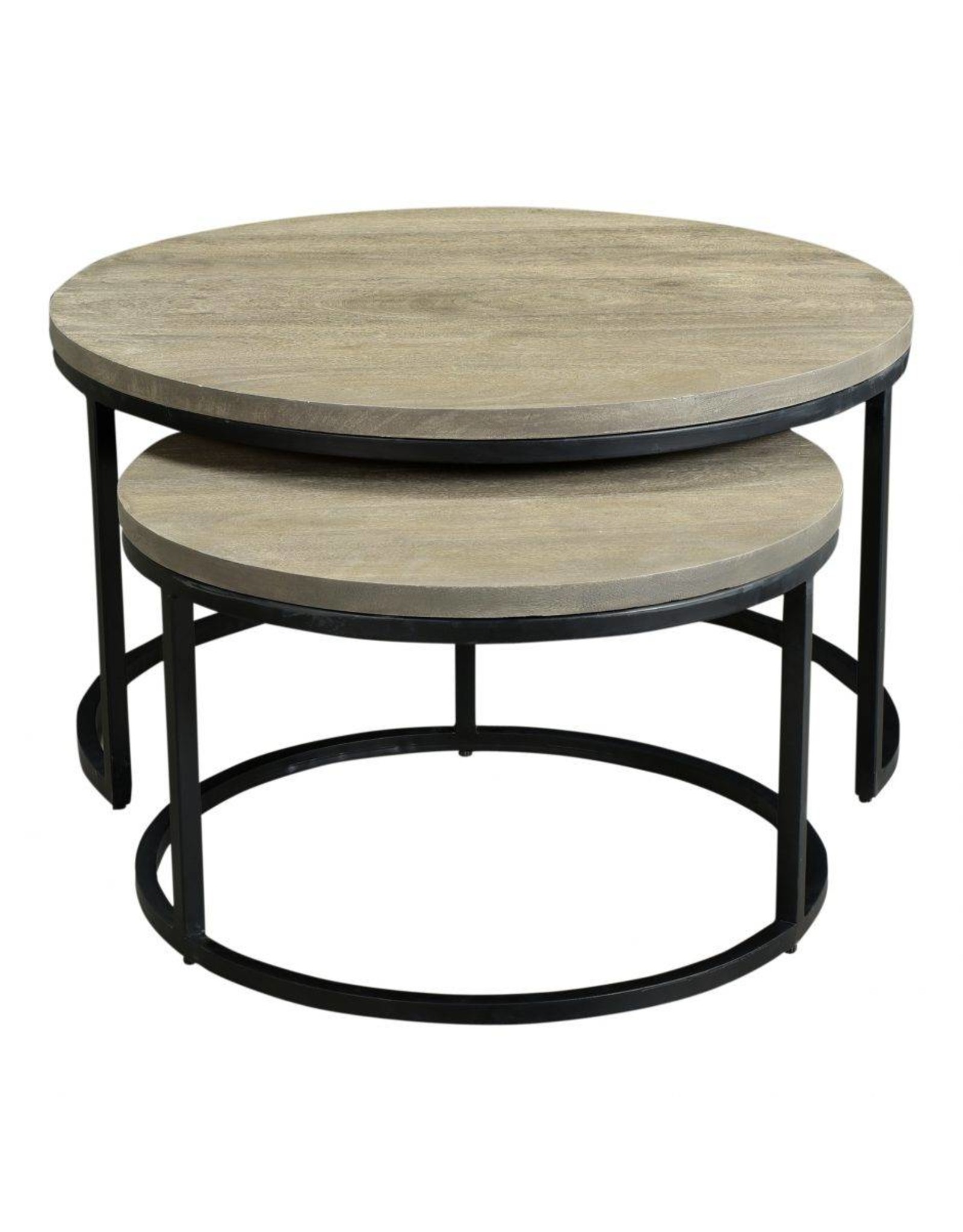 Monroe & Kent DREY ROUND NESTING COFFEE TABLES SET OF 2