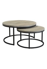 Monroe & Kent DREY ROUND NESTING COFFEE TABLES SET OF 2