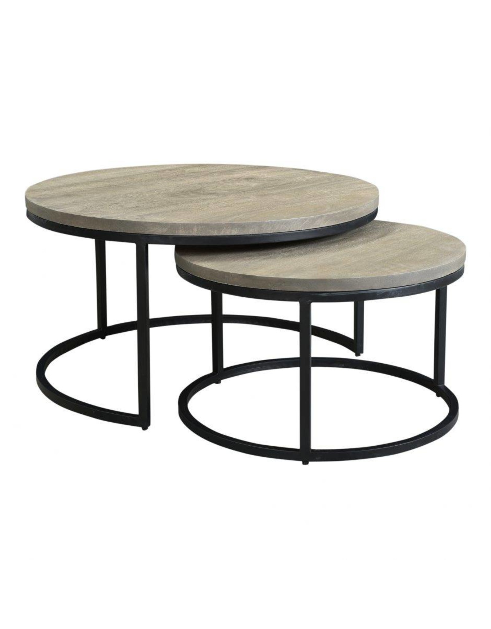 Monroe & Kent DREY ROUND NESTING COFFEE TABLES SET OF 2
