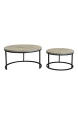 Monroe & Kent DREY ROUND NESTING COFFEE TABLES SET OF 2