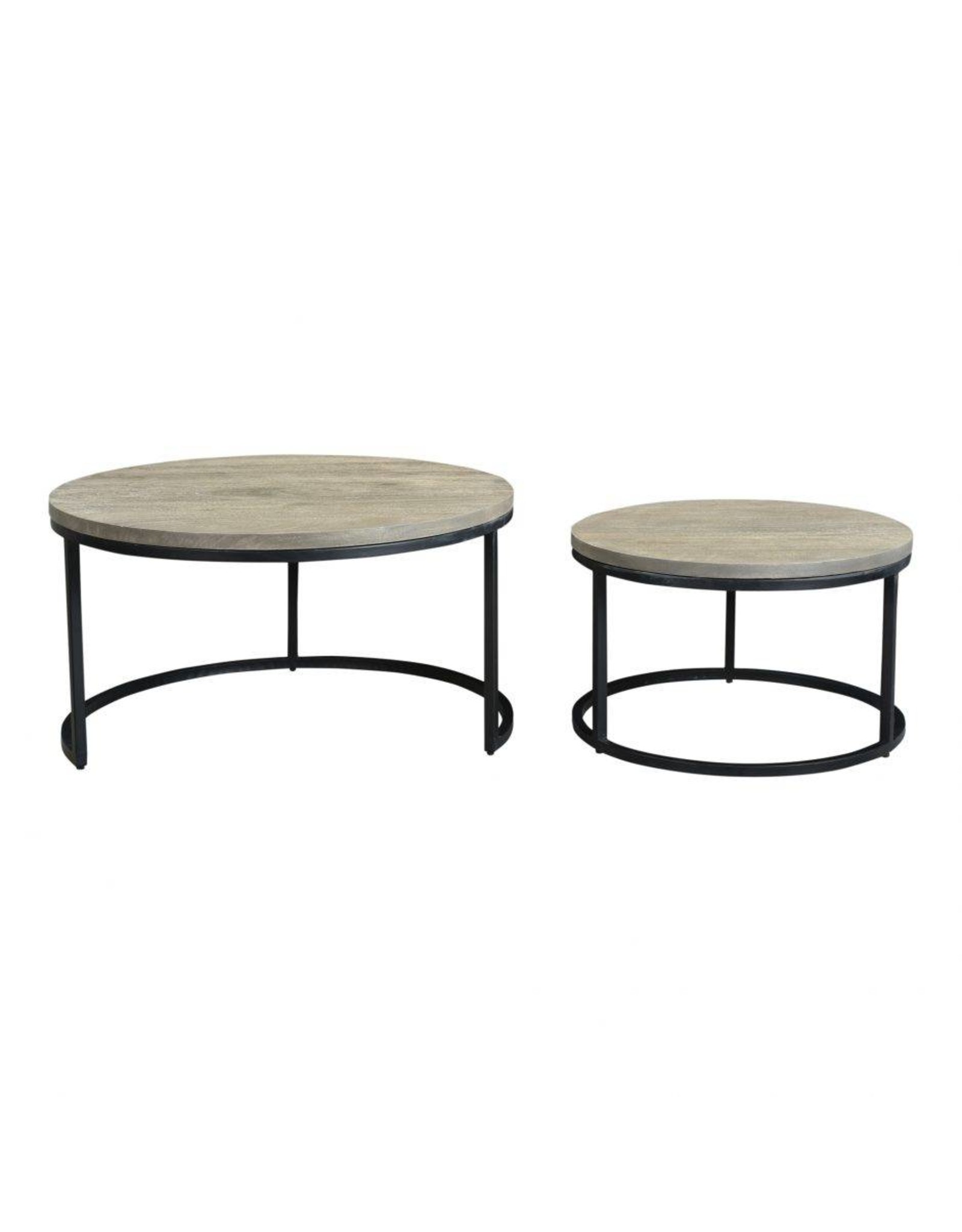 Monroe & Kent DREY ROUND NESTING COFFEE TABLES SET OF 2