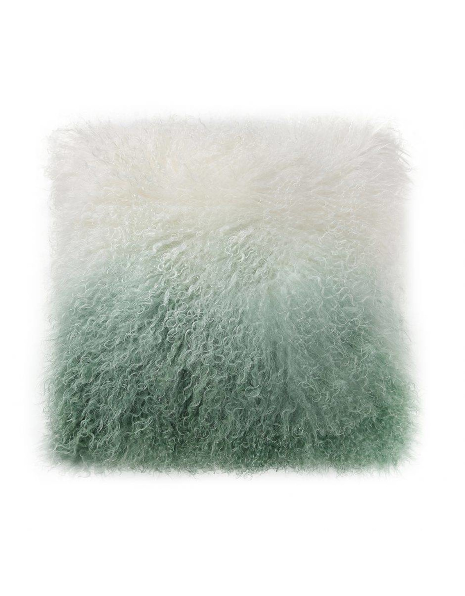 Monroe & Kent LAMB FUR PILLOW LIGHT GREEN SPECTRUM